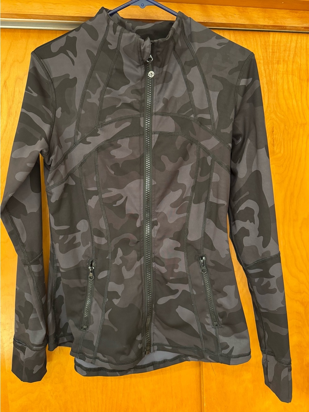 Lululemon Define Jacket Nula Camo Smoky black gray Size 8 - Picture 2 of 4